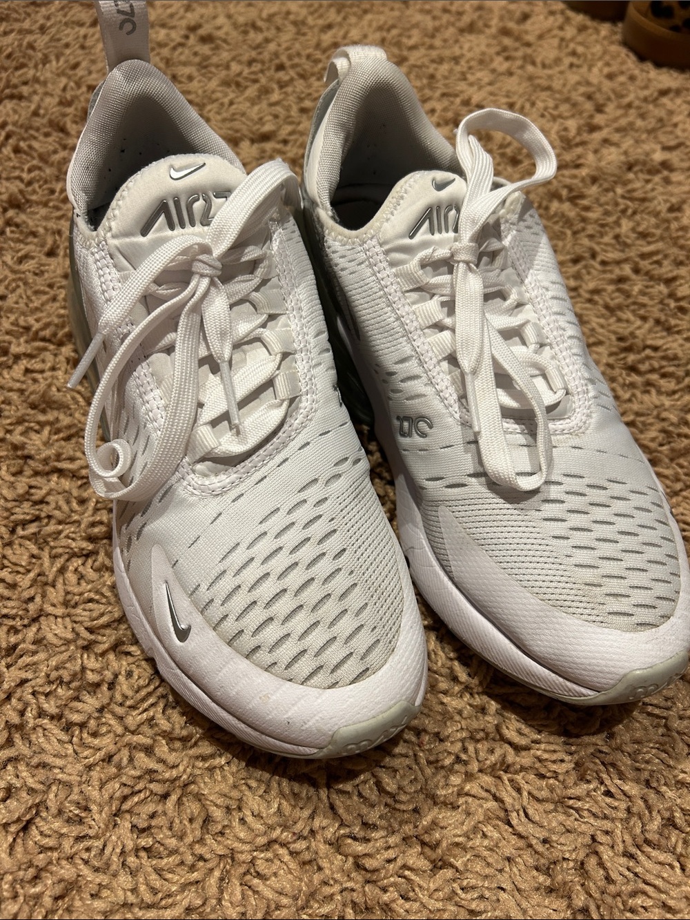 Nike White Air Max 270 Lightweight Sneakers
